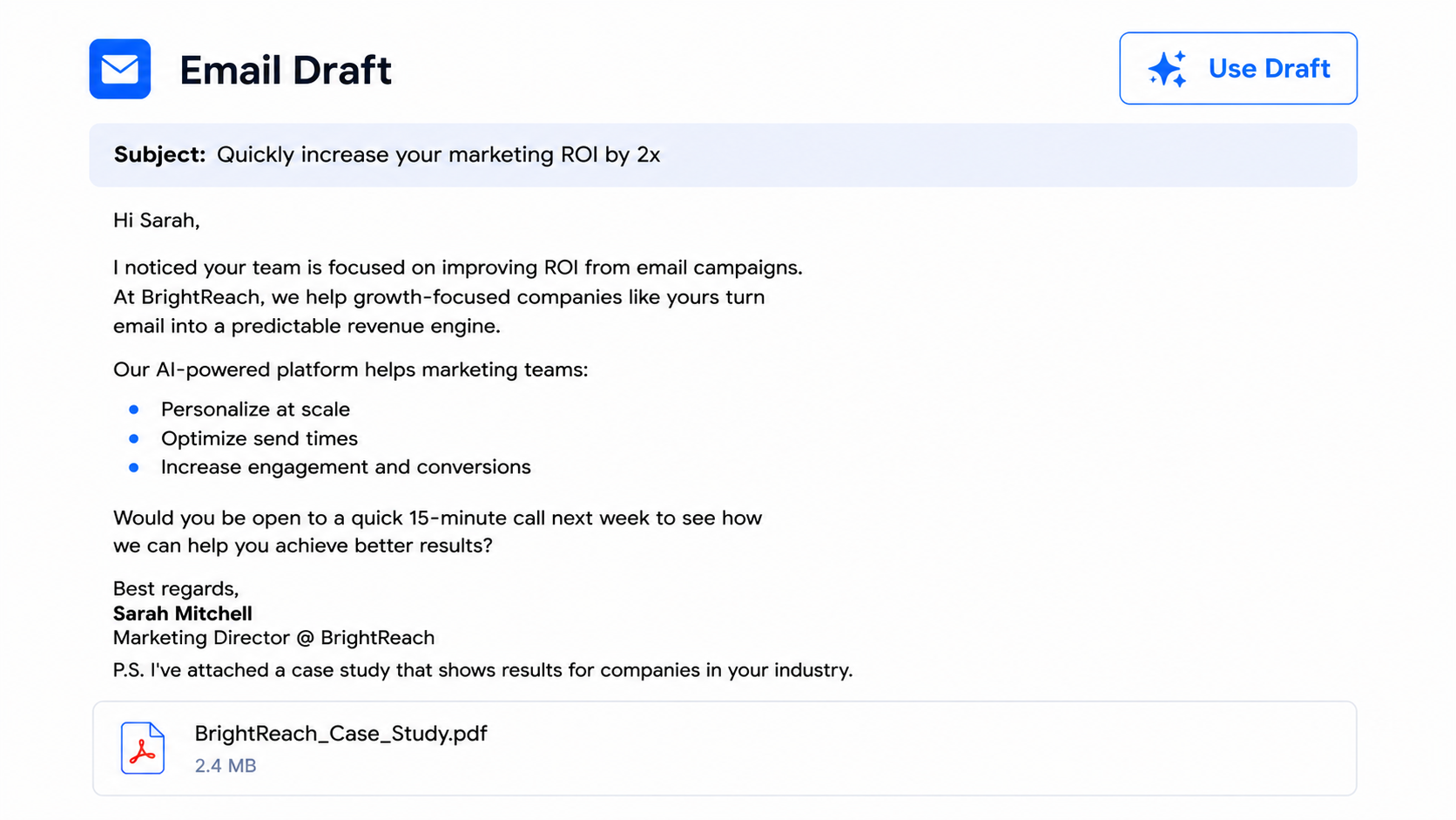 Email AI draft